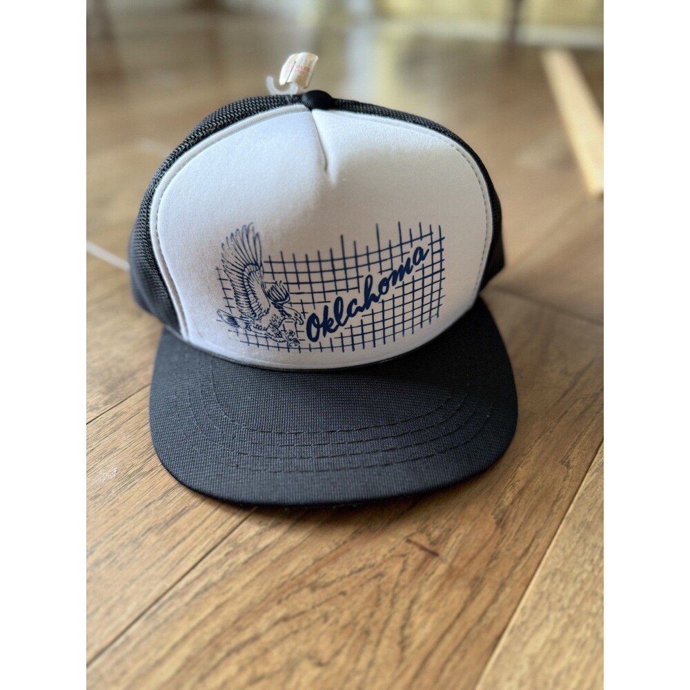 Vintage Oklahoma Mesh Snapback Trucker Hat Festival Rodeo Cowboy